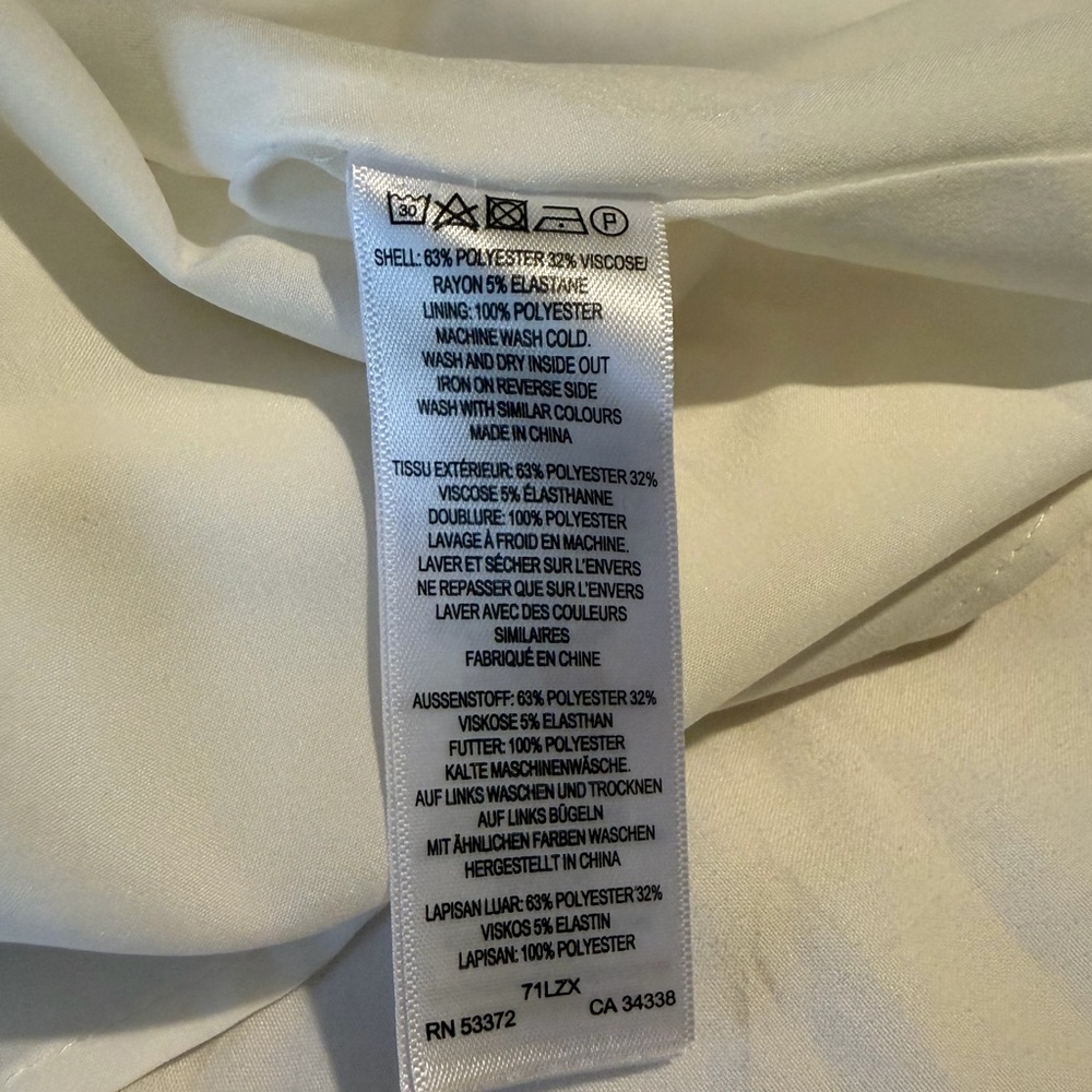 French Connection White Mini Dress with Square Neck - Picture 6 of 6